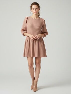 Lush Women's Long Sleeve Dress in Soft Pink